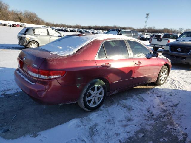 1HGCM66584A010848 - 2004 HONDA ACCORD EX RED photo 3