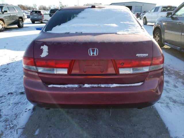 1HGCM66584A010848 - 2004 HONDA ACCORD EX RED photo 6