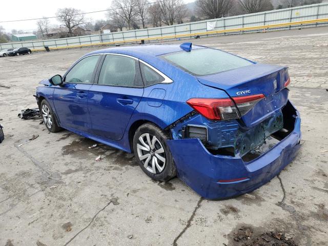 2HGFE2F22NH524447 - 2022 HONDA CIVIC LX BLUE photo 2