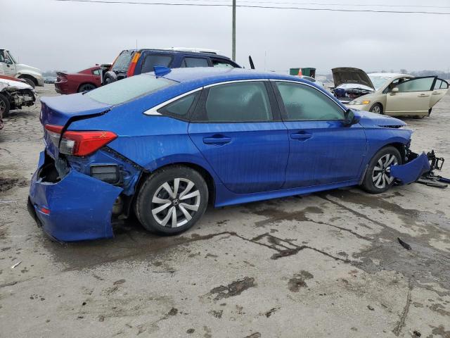 2HGFE2F22NH524447 - 2022 HONDA CIVIC LX BLUE photo 3