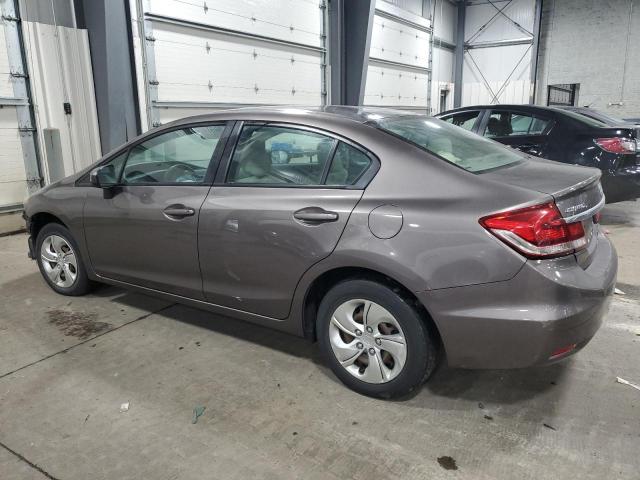 19XFB2F59FE101654 - 2015 HONDA CIVIC LX GRAY photo 2