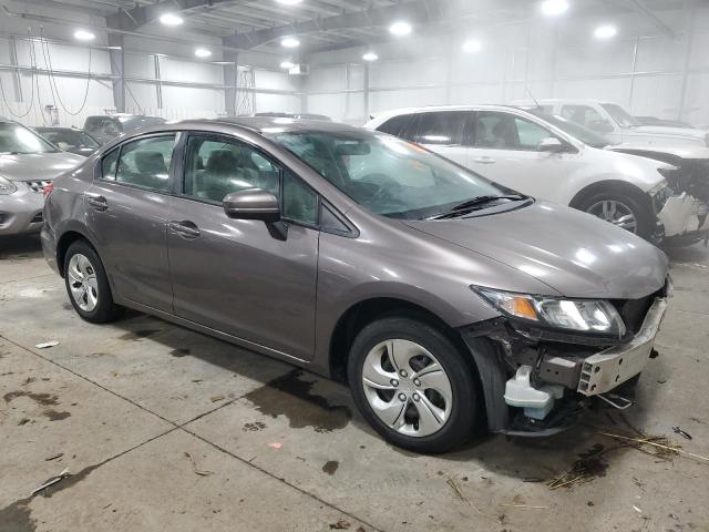 19XFB2F59FE101654 - 2015 HONDA CIVIC LX GRAY photo 4