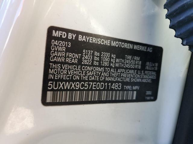 5UXWX9C57E0D11483 - 2014 BMW X3 XDRIVE28I WHITE photo 14