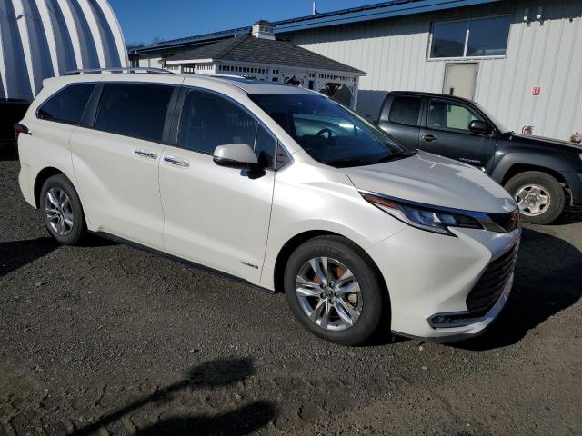 5TDZSKFC6MS018889 - 2021 TOYOTA SIENNA LIMITED WHITE photo 4