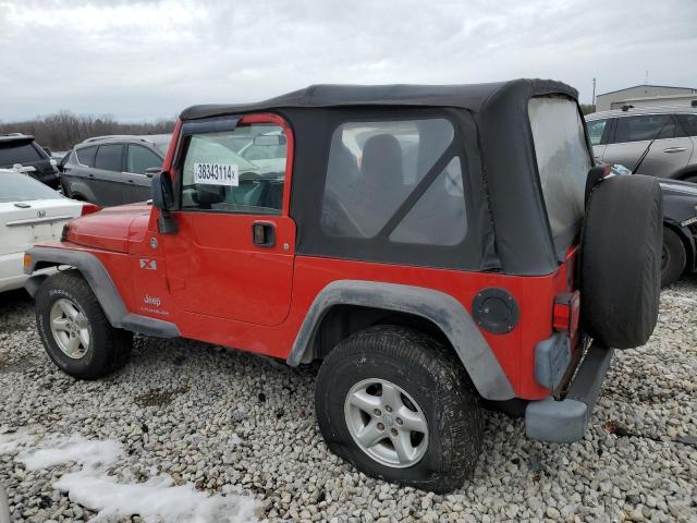 1J4FA39S95P302859 - 2005 JEEP WRANGLER X RED photo 2