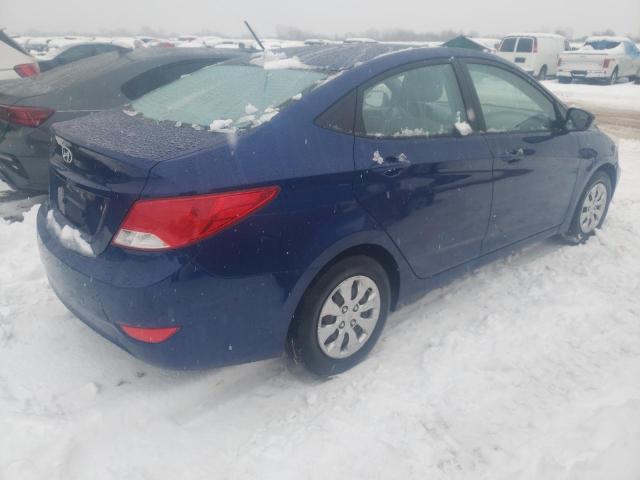 KMHCT4AE1FU900117 - 2015 HYUNDAI ACCENT GLS BLUE photo 3