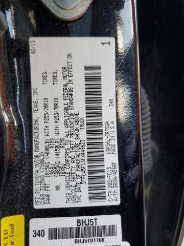 5TFUW5F13FX449623 - 2015 TOYOTA TUNDRA DOUBLE CAB SR/SR5 BLACK photo 12