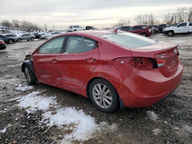 KMHDH4AEXFU350700 - 2015 HYUNDAI ELANTRA SE RED photo 2