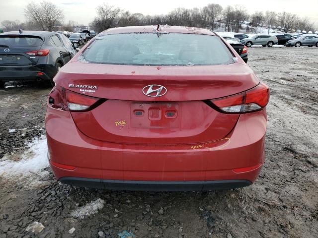 KMHDH4AEXFU350700 - 2015 HYUNDAI ELANTRA SE RED photo 6