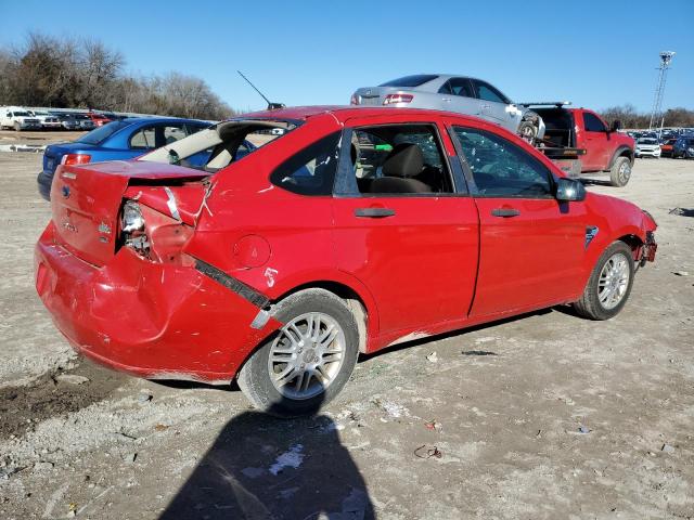 1FAHP35N58W257707 - 2008 FORD FOCUS SE RED photo 3