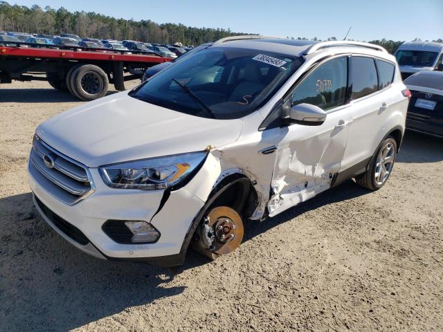 1FMCU0J95KUA01375 - 2019 FORD ESCAPE TITANIUM WHITE photo 1