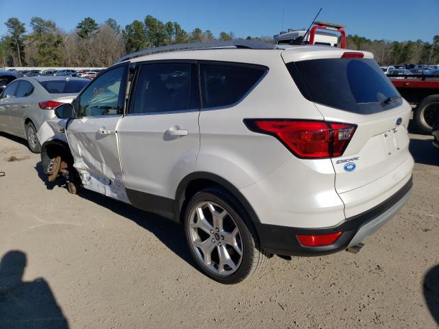 1FMCU0J95KUA01375 - 2019 FORD ESCAPE TITANIUM WHITE photo 2