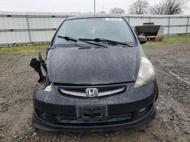 JHMGD38627S021913 - 2007 HONDA FIT S BLACK photo 5