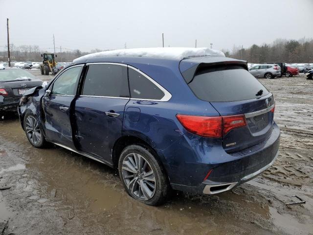 5FRYD4H50HB002163 - 2017 ACURA MDX TECHNOLOGY BLUE photo 2