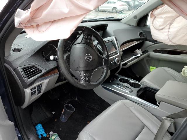 5FRYD4H50HB002163 - 2017 ACURA MDX TECHNOLOGY BLUE photo 8