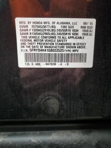 5FRYD4H41GB033525 - 2016 ACURA MDX TECHNOLOGY CHARCOAL photo 13