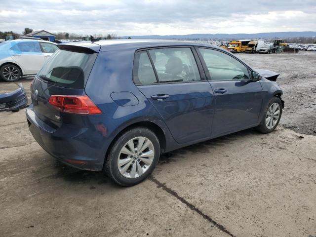 3VW2A7AU1FM026030 - 2015 VOLKSWAGEN GOLF TDI BLUE photo 3