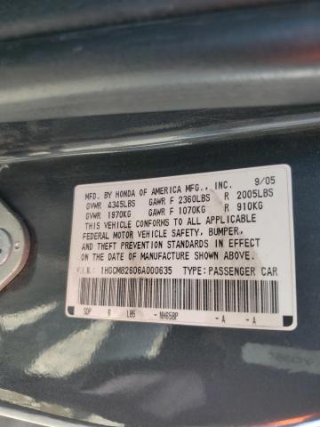 1HGCM82606A000635 - 2006 HONDA ACCORD EX CHARCOAL photo 12