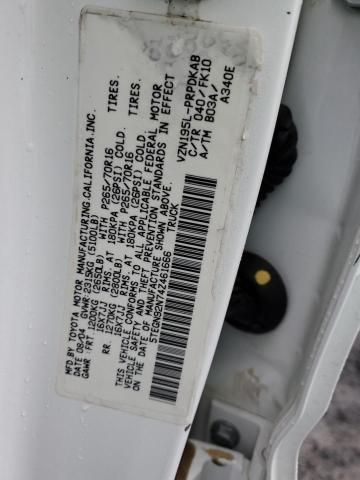 5TEGN92N74Z461666 - 2004 TOYOTA TACOMA DOUBLE CAB PRERUNNER WHITE photo 12