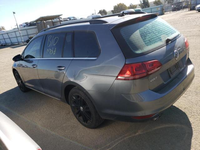 3VWCA7AU1FM514656 - 2015 VOLKSWAGEN GOLF SPORT TDI S GRAY photo 2