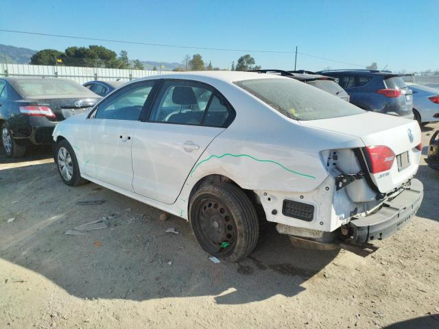 3VW2K7AJ7BM386903 - 2011 VOLKSWAGEN JETTA BASE WHITE photo 2