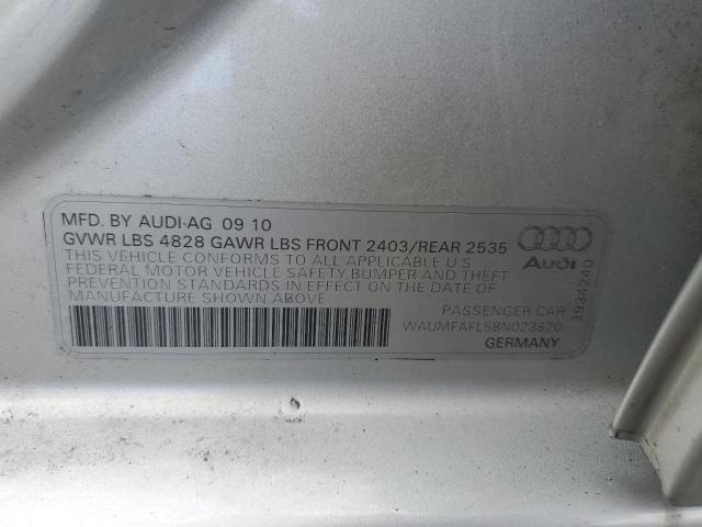 WAUMFAFL5BN023820 - 2011 AUDI A4 PRESTIGE SILVER photo 12