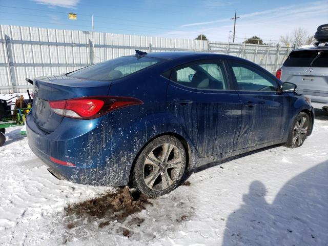 KMHDH4AH2GU552572 - 2016 HYUNDAI ELANTRA SE BLUE photo 3