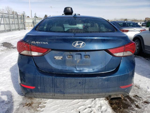 KMHDH4AH2GU552572 - 2016 HYUNDAI ELANTRA SE BLUE photo 6