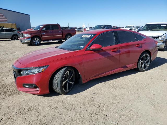 1HGCV1F38JA019141 - 2018 HONDA ACCORD SPORT RED photo 1