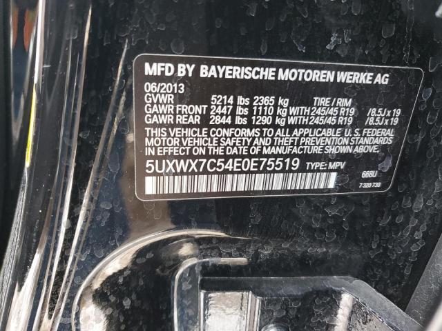5UXWX7C54E0E75519 - 2014 BMW X3 XDRIVE35I BLACK photo 13