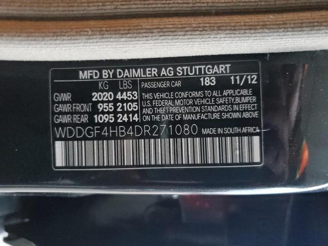 WDDGF4HB4DR271080 - 2013 MERCEDES-BENZ C 250 BLACK photo 12