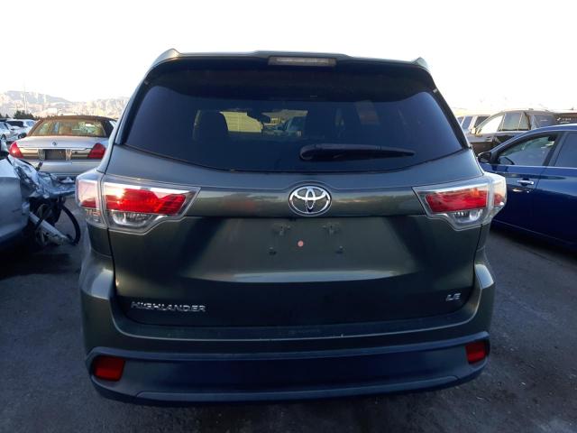 5TDZARFH3ES004327 - 2014 TOYOTA HIGHLANDER LE GRAY photo 6