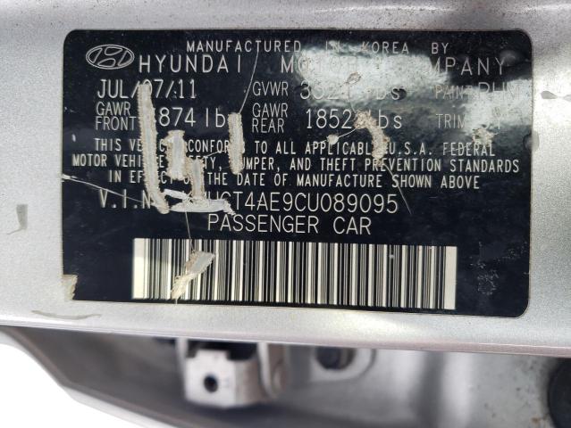 KMHCT4AE9CU089095 - 2012 HYUNDAI ACCENT GLS SILVER photo 12