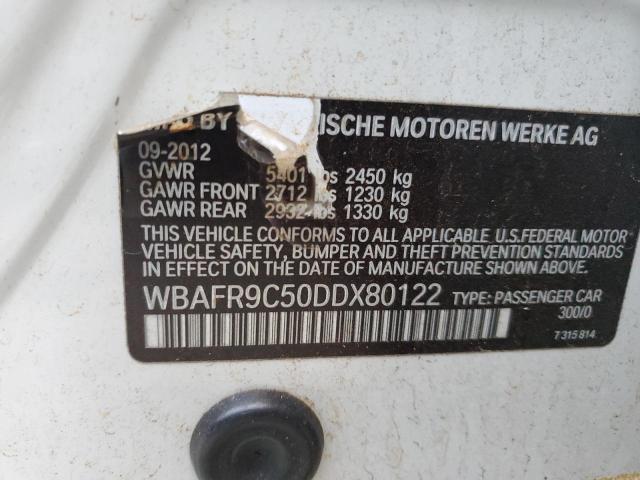 WBAFR9C50DDX80122 - 2013 BMW 550 I WHITE photo 12