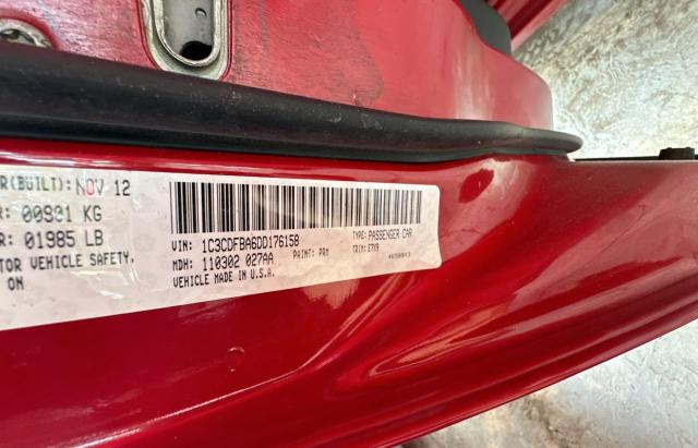 1C3CDFBA6DD176158 - 2013 DODGE DART SXT RED photo 10