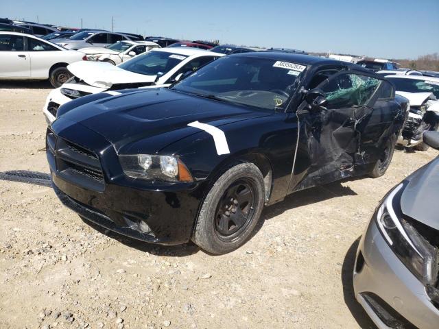 2C3CDXAG2EH190929 - 2014 DODGE CHARGER POLICE BLACK photo 1