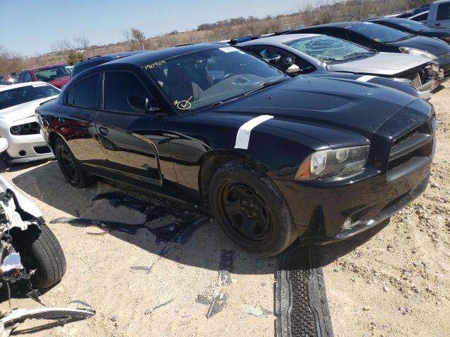 2C3CDXAG2EH190929 - 2014 DODGE CHARGER POLICE BLACK photo 4