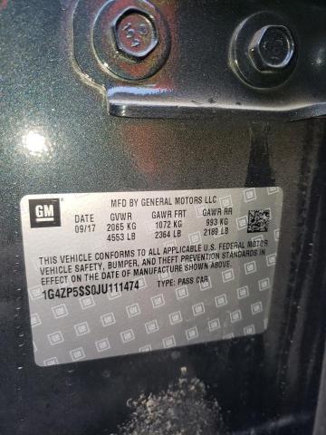 1G4ZP5SS0JU111474 - 2018 BUICK LACROSSE ESSENCE ნაცრისფერი ფოტო 12