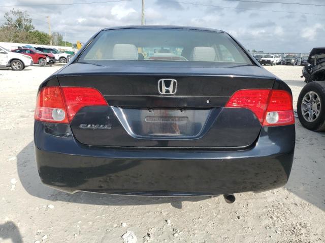 2HGFA16528H334880 - 2008 HONDA CIVIC LX BLACK photo 6