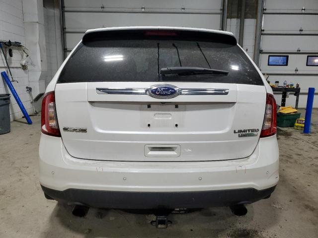 2FMDK3K99DBB35275 - 2013 FORD EDGE LIMITED WHITE photo 6