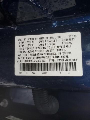 19UUB3F55HA002432 - 2017 ACURA TLX TECH BLUE photo 13