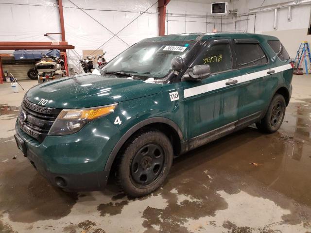 1FM5K8AR4EGB91735 - 2014 FORD EXPLORER POLICE INTERCEPTOR GREEN photo 1