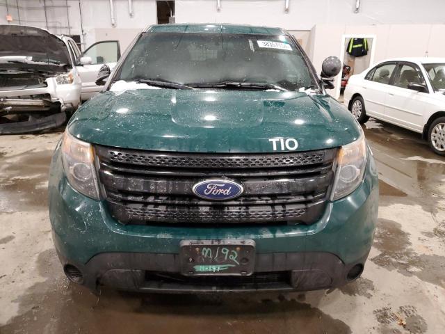 1FM5K8AR4EGB91735 - 2014 FORD EXPLORER POLICE INTERCEPTOR GREEN photo 5