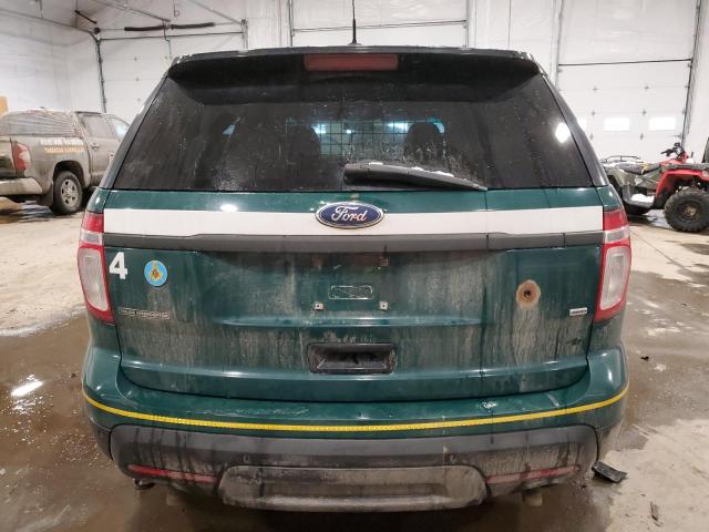 1FM5K8AR4EGB91735 - 2014 FORD EXPLORER POLICE INTERCEPTOR أخضر صورة 6