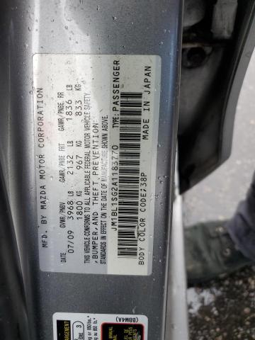 JM1BL1SG2A1183770 - 2010 MAZDA 3 I SILVER photo 12