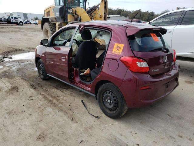 ML32A3HJ6JH001535 - 2018 MITSUBISHI MIRAGE ES Tünd qırmızı foto 2
