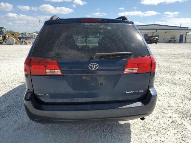 5TDZA22C44S182456 - 2004 TOYOTA SIENNA XLE BLUE photo 6