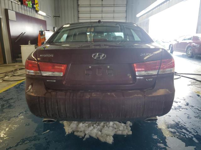 5NPEU46F88H368244 - 2008 HYUNDAI SONATA SE MAROON photo 6