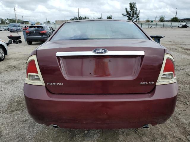 3FAFP08156R163308 - 2006 FORD FUSION SEL MAROON photo 6