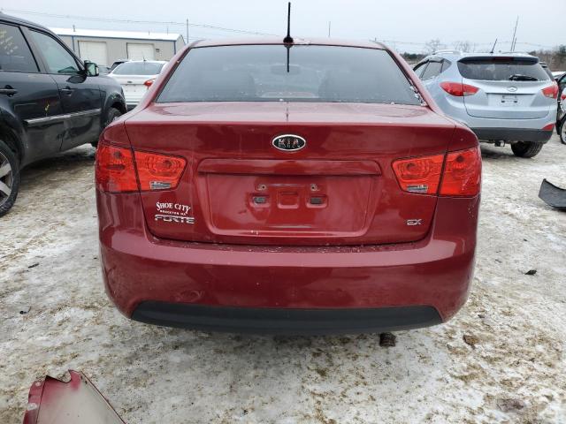 KNAFU4A25A5060850 - 2010 KIA FORTE EX BURGUNDY photo 6